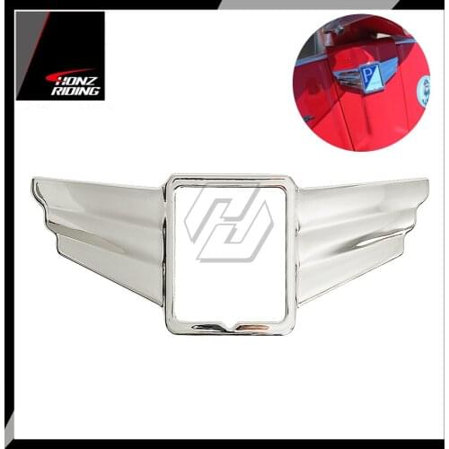 For Piaggio Vespa S 50 2009-2014 S 150 2008-2009 Leader Motor Chrome Wings Logo Trim