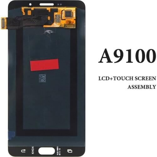 For Samsung A9 2016 LCD 6.0" AMOLED A9100 A910F A9 Pro Black White Digitizer Display Spare Parts Touch Assembly Replacement