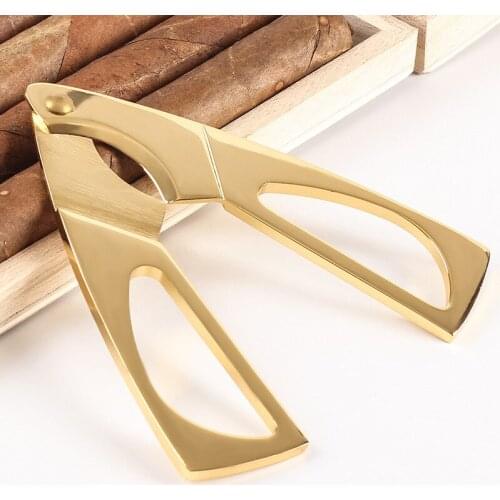 Double 2 Blades Stainless Steel Cigar Cutter Cigars Scissors Cigar Cutter Pocket Gadget Zigarre Cutter Knife