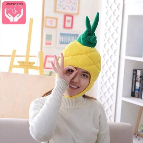 Hot Cute Plush Pineapple Headgear Hat Photo Props Photo Props Plush Headgear PP Cotton