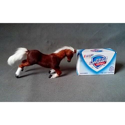 Simulation cute horse 16x5x7cm toy model polyethylene&furs horse model home decoration props ,model gift d204