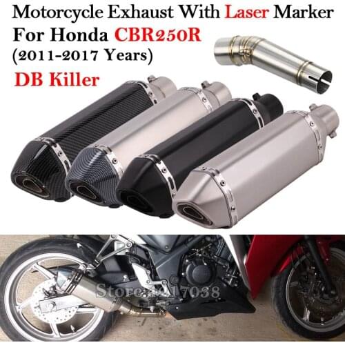 Slip On For Honda CBR250R 250R 2011-2017 Years Motorcycle Exhaust Modified Escape Muffler DB Killer Middle Connecting Link Pipe