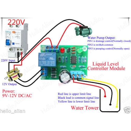 AC/DC 9V-12V Liquid Level Controller Module Sensor Water Level Detection Sensor
