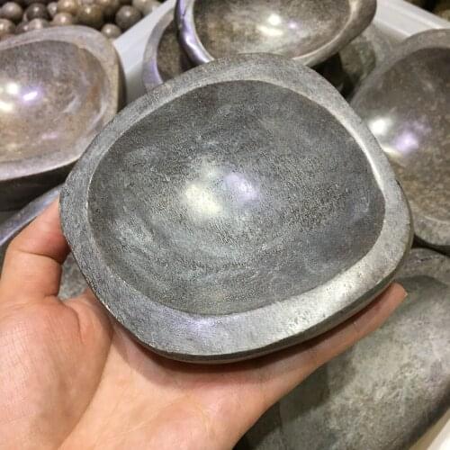 Natural Dinosaur bone fossil ashtray stone Crystal Polished Quartz carving Handicraft home Decorating Stone Healing