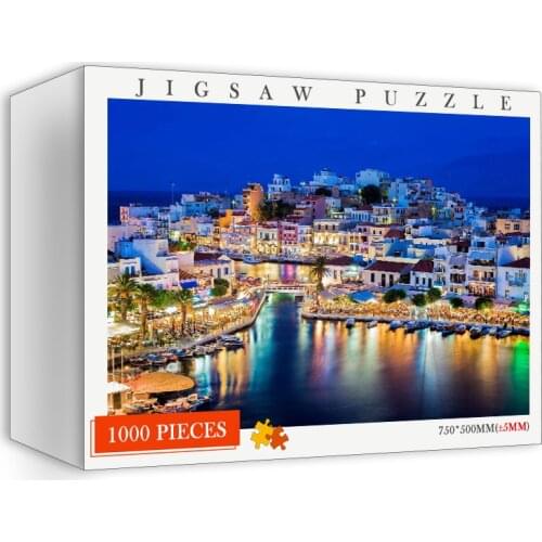 1000 Pieces Jigsaw Night View Puzzle Beautiful Landscape Wooden Puzzles Interesting Adults 1000 Pieces Puzzle Brain Teaser Toys