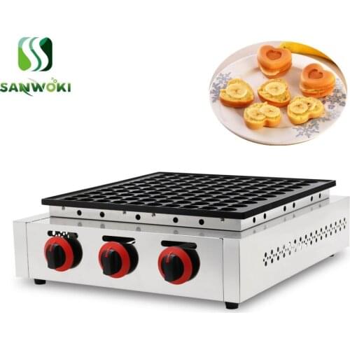 Commercial 100 Holes Dutch Pancakes Poffertjes Maker Machine Muffins Baker Iron Heart shape Poffertjes Pan cake Maker Machine