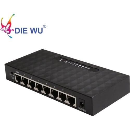 Network Switch 8 Ports 10/100Mbps Fast Ethernet Switch RJ45 Lan Hub with Vlan support SOHO switch Plug and Play