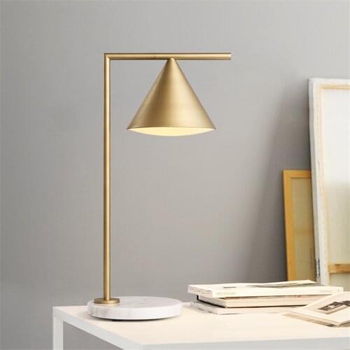 Nordic Marble Office Table Lamps Metal LED Bedroom Bedside Table Lights Decor Base Table Desk Lights Luminaire Kitchen Fixtures