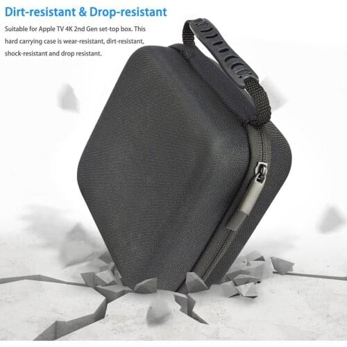 Set Top TV Box Carrying Bag For Apple TV 4K 2nd Gen Storage Tote TV Set-top Protection Bag Hard Shell For Apple TV Accessories