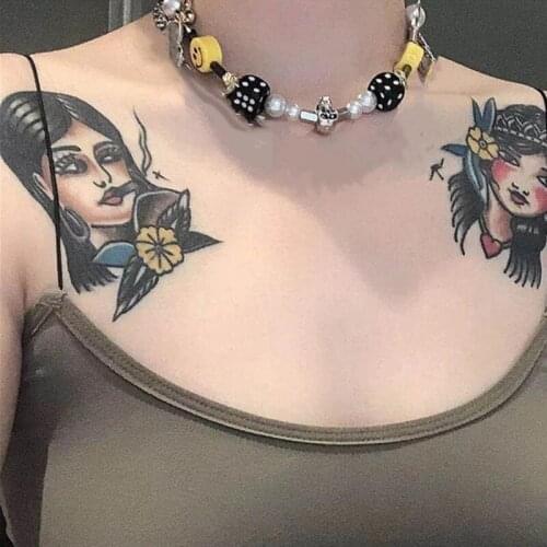 Punk Rock Pearl Smiley Skull Rope Adjustable Choker Lucky Dice Beaded Necklaces Punk Fashion Streetwear Jewelry Unisex 2021