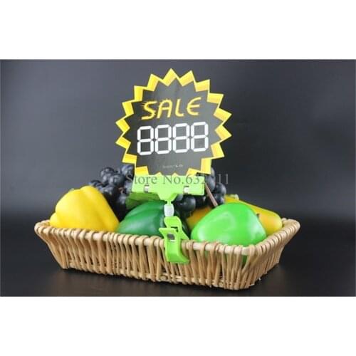 10pcs Green POP label holder price tag clip Tube sign clip name card clamp note snap price shelf talker Memo Clip Photo Display