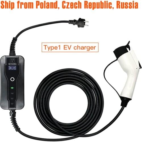 16A 3.6kw Schuko Type 1 Meet SAE J1772 Standard 1 Phase 32A Cee Blue Plug EV Quick Charger Cord Length 5m EVSE