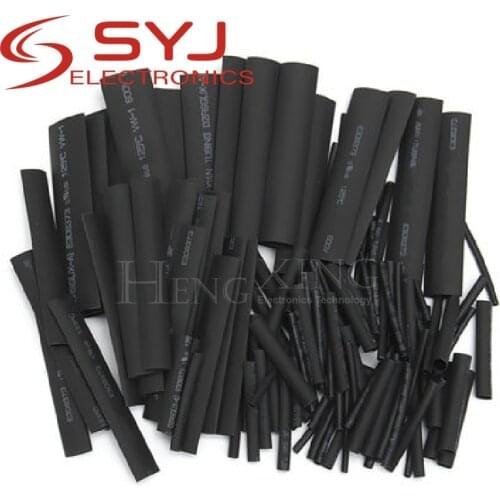 2pcs/lot 2 Meters Heat shrinkable tube 1mm 1.5mm 2mm 3mm 4mm 5mm 6mm Black Insulation Sleeve