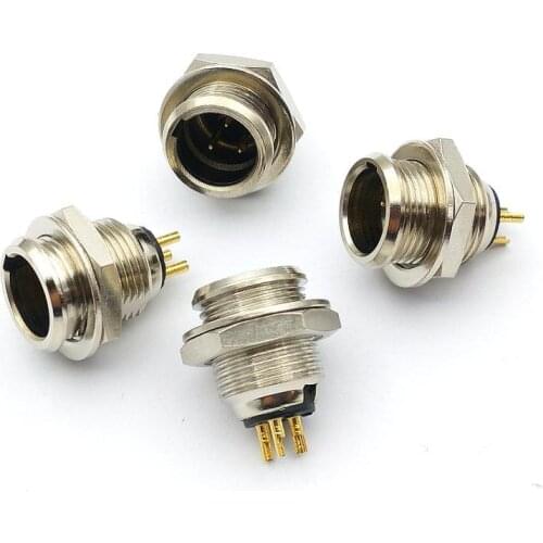 20pcs copper Mini Chassis Panel Mount XLR Male 3PIN/4PIN/5PIN/6PIN connector