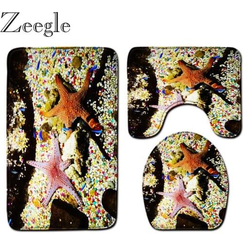 3pcs Non-Slip Bath Mats Set Bathroom Carpet Toilet cover seat mat Absorbent Bathroom Toilet Pedestal Rug Bath Soft Foot Mat