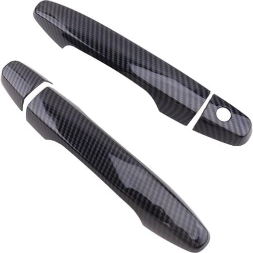 4Pcs/Set Car ABS Carbon Fiber Style Side Door Handle Cover Trim Fit For Honda Civic Coupe 2012 2013 2014 2015