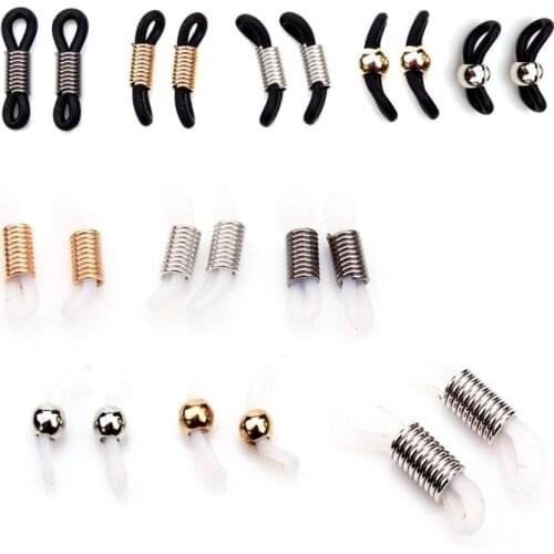 5 Pairs/Set Glasses Accessories Glasses Chain Glasses Rope Silicone Anti-skid Rubber Ring Silicone Anti-skid Rope Head