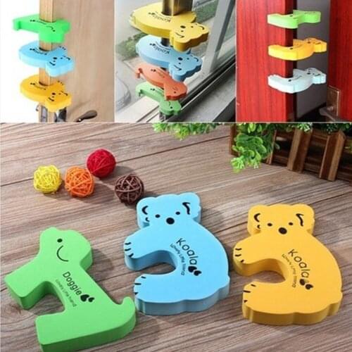 5pcs/Set Door Stops Cartoon Animal Door Stopper Holder For Home Bedroom Toilet lock Safety Guard Baby Children Finger Protect
