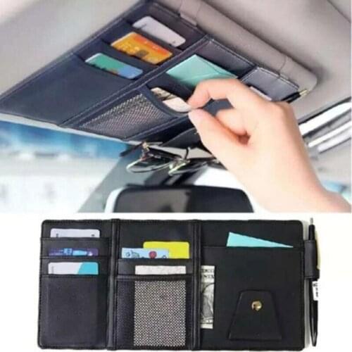 Car Organizer Parking Card Phone Holder Auto Interior Accessories Storage IC Card Clip Car Visor Clip Tissue Boxes Trunk