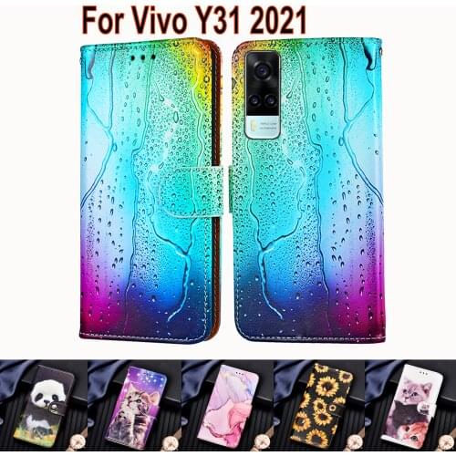 Flip Cover For Vivo Y31 Case Phone Back Shell Wallet Leather Funda Case For Vivo Y 31 2021 Book Etui Hoesje Capa Coque Bag