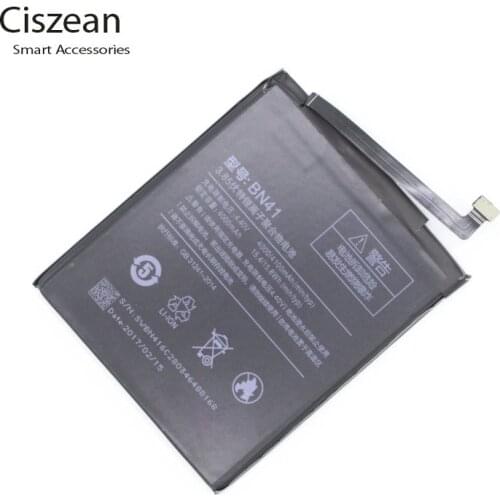 Ciszean 4100mAh BN41 Replacement Battery For Xiaomi Redmi Note 4 MTK Helio X20 Redmi Note 4X Pro Batteries