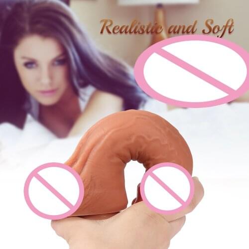 HOWOSEX double layer silicone realistic dildo soft Lifelike dildos huge penis suction up big dick sex toys for women masturbate