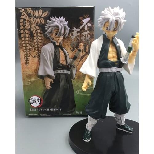 15CM Demon Slayer Anime Figures PVC Toys 15cm Demon Slayer Shinazugawa Sanemi Kimetsu no Yaiba Action Doll
