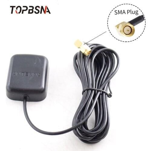 TOPBSNA GPS receiver Car GPS Antenna Car DVD Navigation Night Vision Camera GPS Active Remote Antenna Aerial Adapter Connector