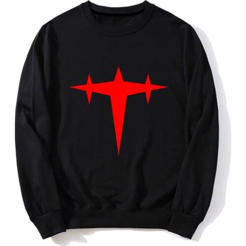 Hot Cartoon KILL la KILL Hoodies Long Sleeves Crew Neck Sportwear Soild Outwear Fleece Leisure Blouse