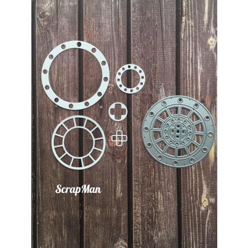 Circle Metal Cutting Dies Scrapbooking background craft Card Making Embossing Rectangular Pattern