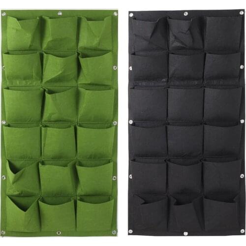 Flower Planting Bag Wall Hanging Planting Bag Frame Growing Container Flowerpot For Garden Plant Flower 18 Pockets 1 Pc