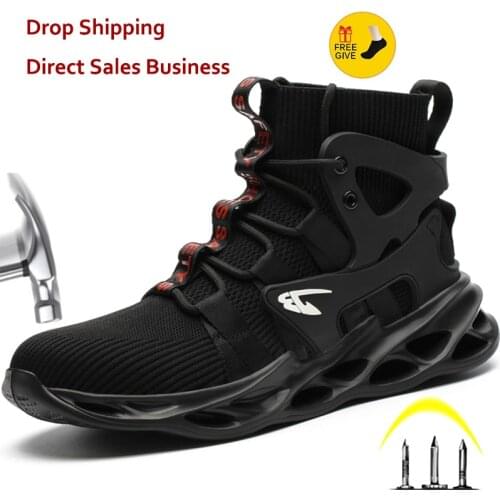 2020 New Work Safety Boots Winter Shoes Work Boots Indestructible Safety Shoes Men Work Sneakers Mens Steel Toe Shoes Men Boots