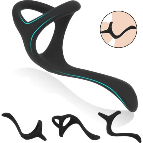 Male Masturbator Delay Ejaculation Soft Silicone Cock Ring Penis Rings Adult Sex Toys for Men Stretchy Lock Ring Adult Products