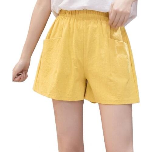 Shorts Women Elasticity Lovely Girls Korean Style Sweet Students Harajuku Colorful Simple Oversize Trousers Female