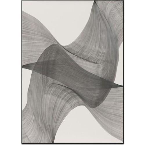 Modern Lines Entrance Painting Restaurant Wallpaper Nordic High-End Floor Living Room Customization Slightly Luxury Painting