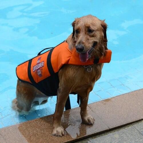 Dog Life Jackets Pet Floatation Life Vest For Small Middle Large Size Dogs Adjustable Ripstop Dog Lifesaver For Water Safety