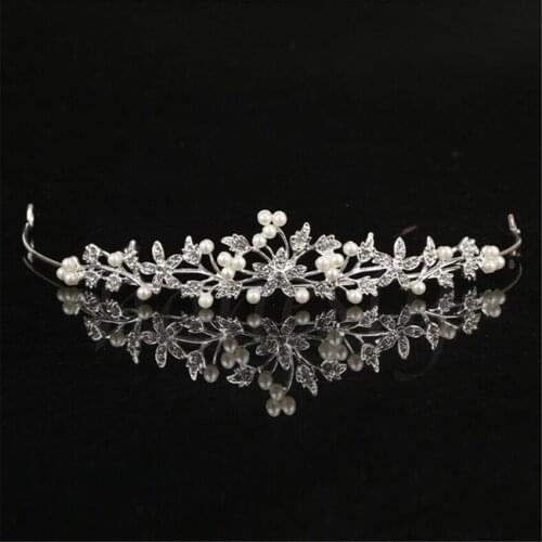Princess Wedding Bridal Prom Rhinestone Crystal Flower Hair Band Tiara Headband Rhinestones Crystal Tiaras Bride Party Crowns