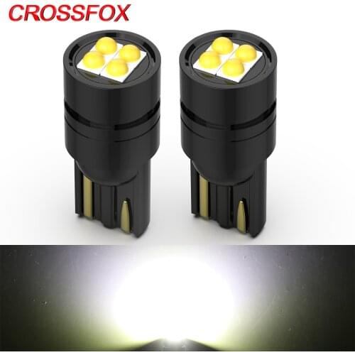 CROSSFOX T10 W5W Led Bulb 194 168 Canbus Error Free Car Interior Light Parking Reading Dome 12V 6000K 3030 Auto Turn Signal Lamp