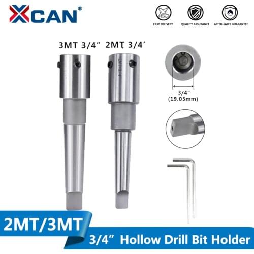 XCAN Morse Taper Arbor MT2/MT3 For Annular Cutter Hollow Drill Bit Clamp Chuck Magnetic Drill Extension Drilling Tool Holder
