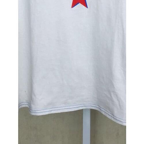 Spring and Summer European and American Same Style Loose Wild Five-pointed Star Print Short T-shirt Women