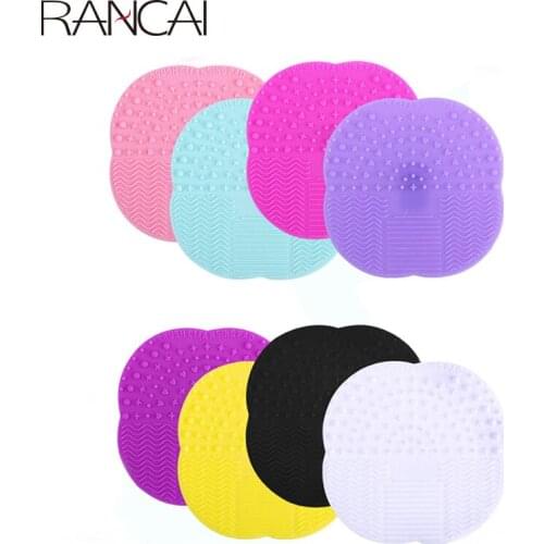 1Pcs Small Size Silicone Sucker Brush Cleaning Mat Make up Brush Cleaner Cosmetic Clean Tools For Makeup Brushes