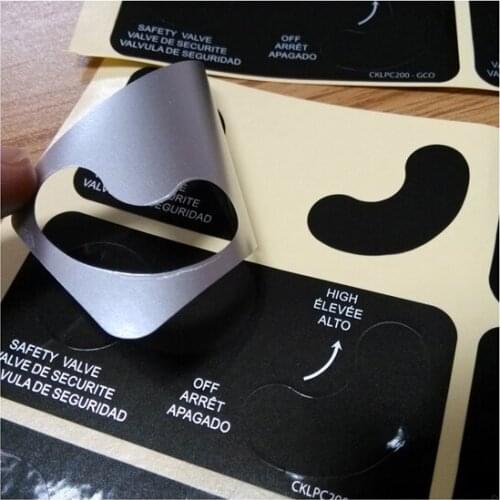 Hot sale good quality permanent glossy golden sticker