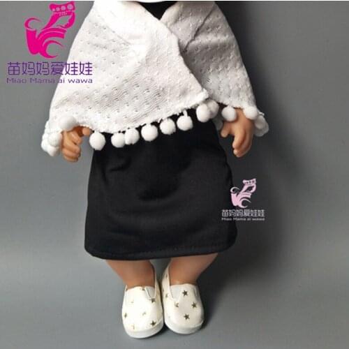 18" Baby doll black dress with shawl for 18 inch girls dolls outfits baby girls play house gifts