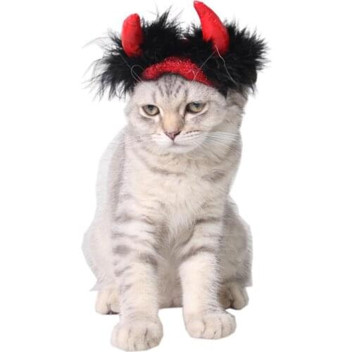2018 Halloween Vampire Hat Pet Hats Funny Devil Horn Hair Accessories Caps For Pet Cat Dog Party Cosplay Decor