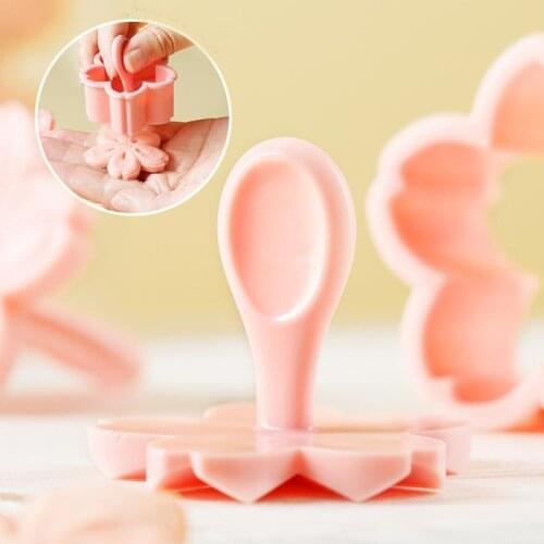 5pcs/set Sakura Cookie Mold Cake Decorating Tools Set Cherry Blossom DIY Press Fondant Pasty Cake Bakeware Kitchen Baking Tool