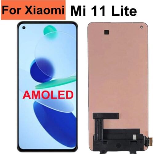 6.55'' AMOLED For Xiaomi mi 11 Lite 4G / 5G Display Touch Screen Digitizer Assembly Xiaomi Mi11 Lite 11 Youth M2101K9AG LCD