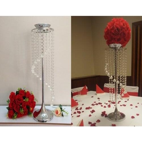 69cm Tall Wedding flower stand acrylic crystal Table centerpiece event decoration 10pcs/lot