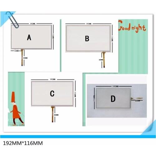 8 inch 192*116 192*117 Touch Screen Digitizer for Car Navigation DVD 192MM*116MM HSD080IDW1-C00/C01 AT080TN64 AT080TN03