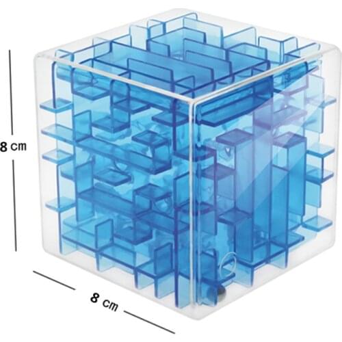 8cm Maze Magic Cube Puzzle Speelgoed 3D Speed Cube Labyrinth Rolling Ball Toys Puzzle Game Cubos Magicos Learning Toys