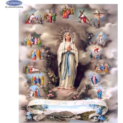 Diamond Painting Virgin Mary Jesus Christ Birth wall painting DIY 3D Diamond Embroidery Religious pictures Mosaic decor stickers